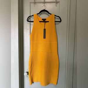 NWT House of Harlow 1960 Fitted Mini Dress - Mustard Size L